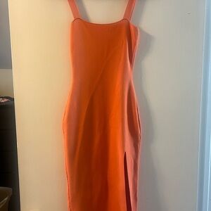 Superdown Vibrant Orange Midi Dress